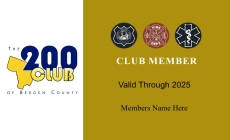 200 Club Membership Card 2025 Front